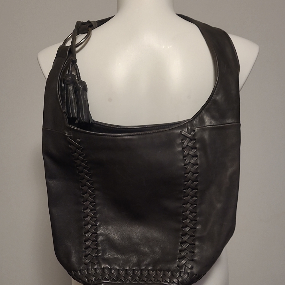 The Sak Black Leather Hobo Bag